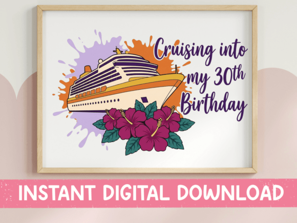 Download Cruising 30th Birthday Black Ship SVG - Premium Resources