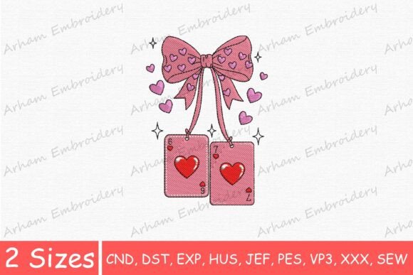 Download Valentine Playing Cards Bow - Premium Resources